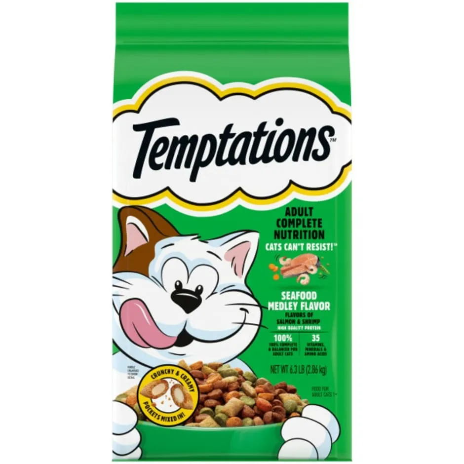 Temptations Seafood Medley Flavor Adult Dry Cat Food, 6.3 lb. Bag