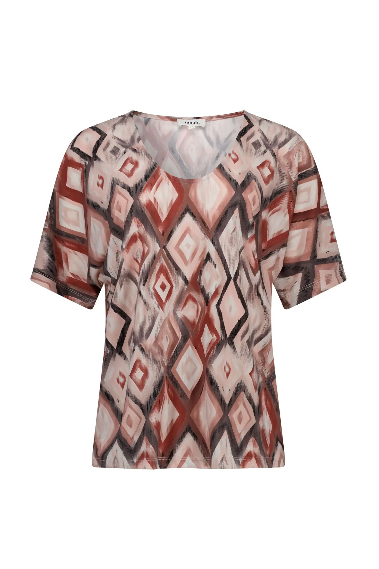 Bruin shirt met ruitprint