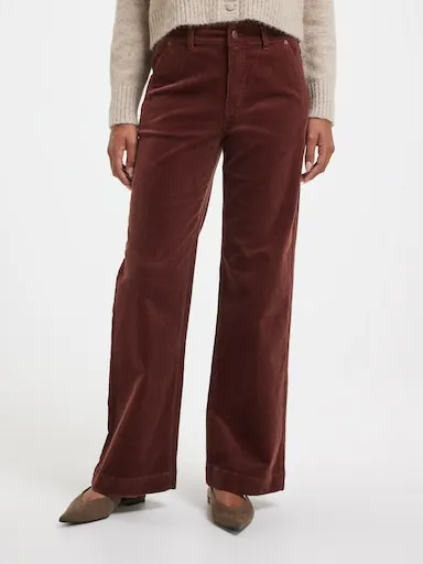 Just Jeans Cord High Rise Wide Leg Pocket Trouser