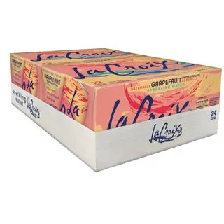 LaCroix Sparkling Water, Grapefruit, 12 fl oz, 24-count