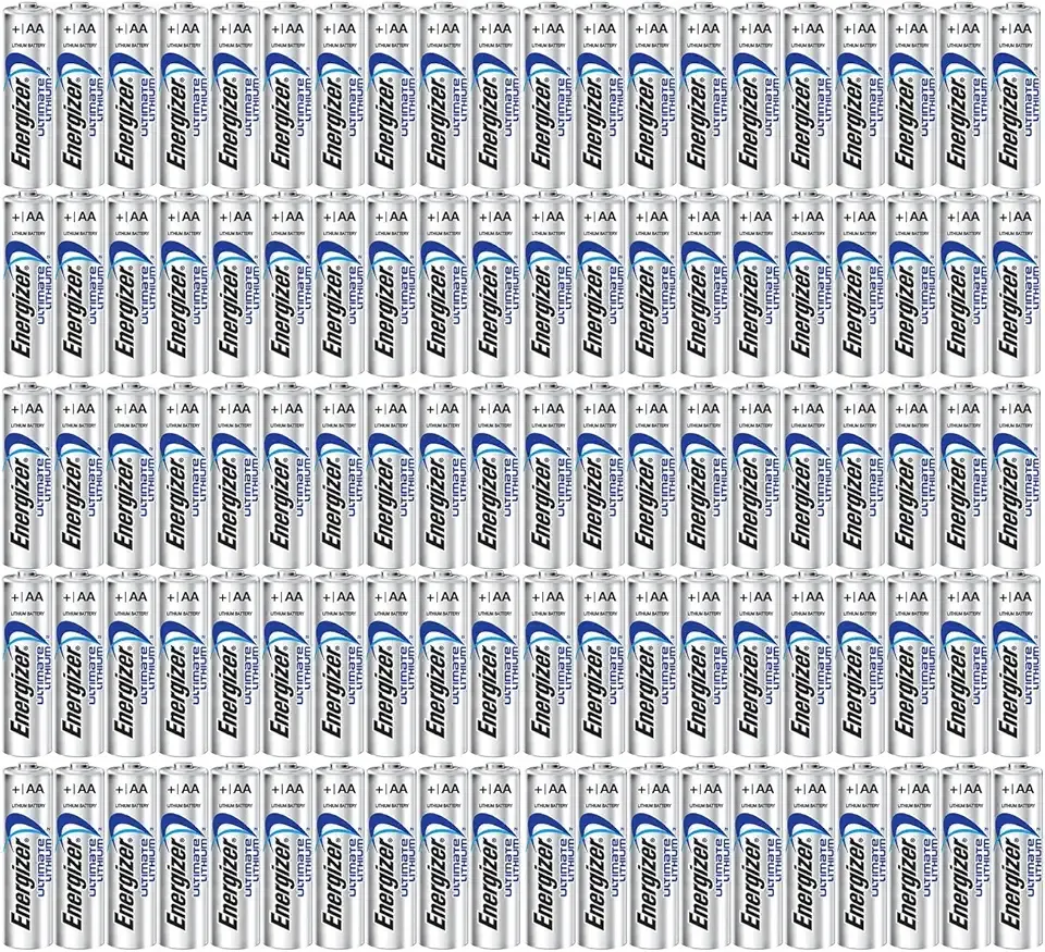 Energizer 100AA Ultimate Lithium Long Lasting Leakproof Batteries