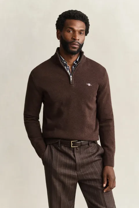 Bomullsgenser med half-zip