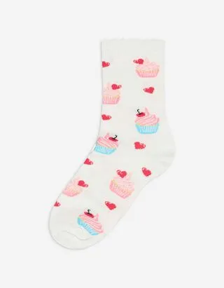 Calze - Motivo allover - bianco