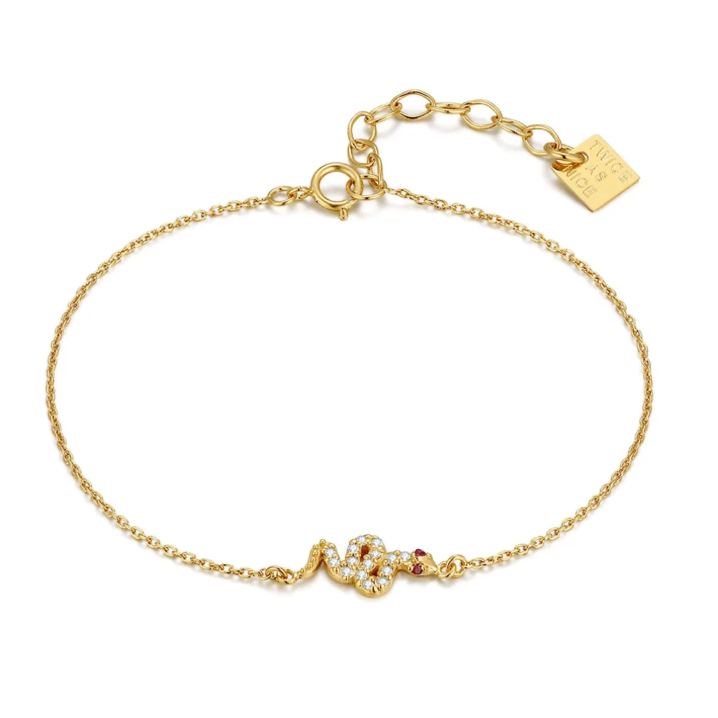 Armband in zilver, slang