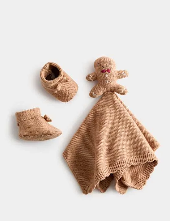 Lebkuchen Strampler und Babyschuhe im Set (0 –12 M.)