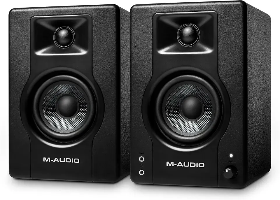 M-AUDIO BX3 Pair 3.5" Wired Studio Monitors and PC Speakers for Recording and Multimedia with Music Production Software