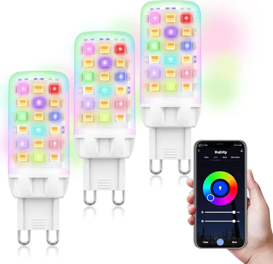 G9 Smart Bulbs, WiFi LED Bulb, Color Changing Light Bulbs, 3 Pack