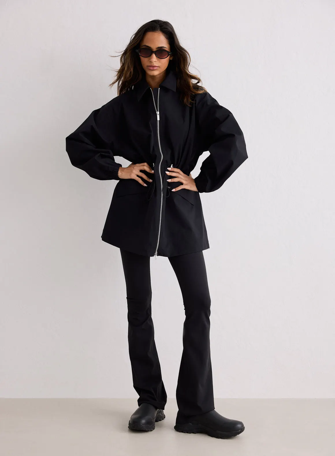 Black Waterproof Zip Jacket