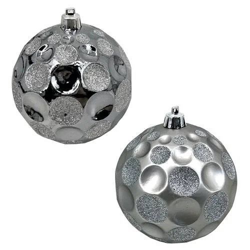 Enchanted Forest® 100mm Slate Concave/Convex Shatterproof Ornaments - 2 Pack