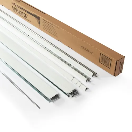 SIMPLICITEE 64 Sq Ft Drop Ceiling Tile All-In-One Grid Kit in White