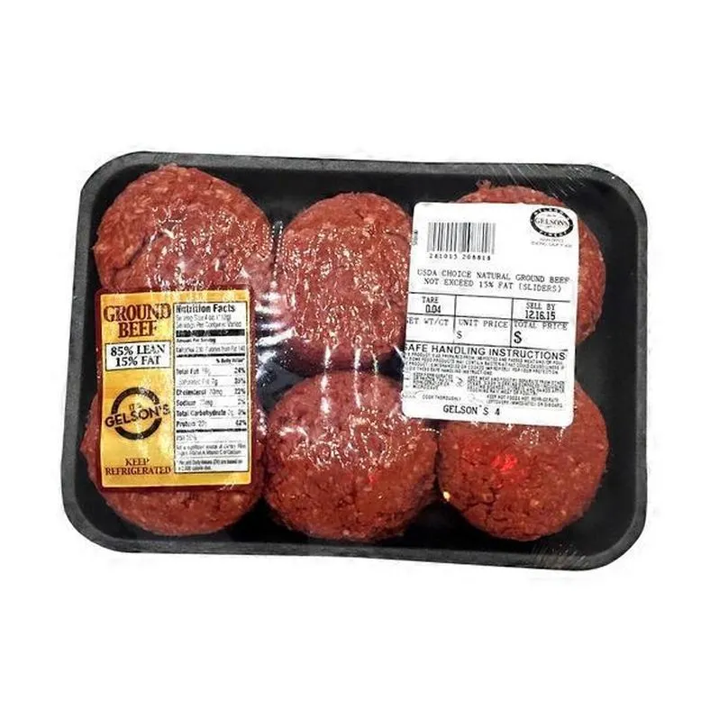 Gelson's 15% Fat Ground Beef Sliders