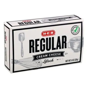 H-E-B Regular Cream Cheese, 8 oz