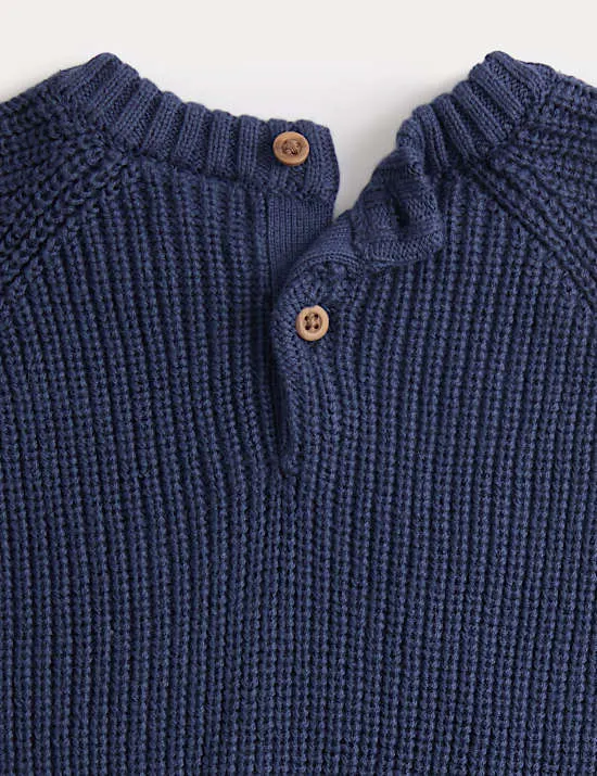 4-tlg. Strickoutfit mit hohem Baumwollanteil (0–6 J.)