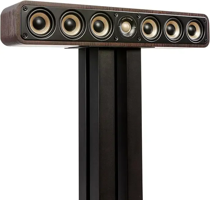 Polk Signature Elite ES35 Slim Center Channel Speaker - Hi-Res Audio Certified, Dolby Atmos & DTS:X Compatible, 1" Tweeter & (6) 3" Woofers, Dual Power Port for Effortless Bass, Contemporary Walnut