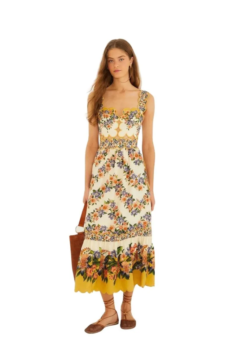 Hilo Lenzing Ecovero Euroflax Midi Dress - Beige