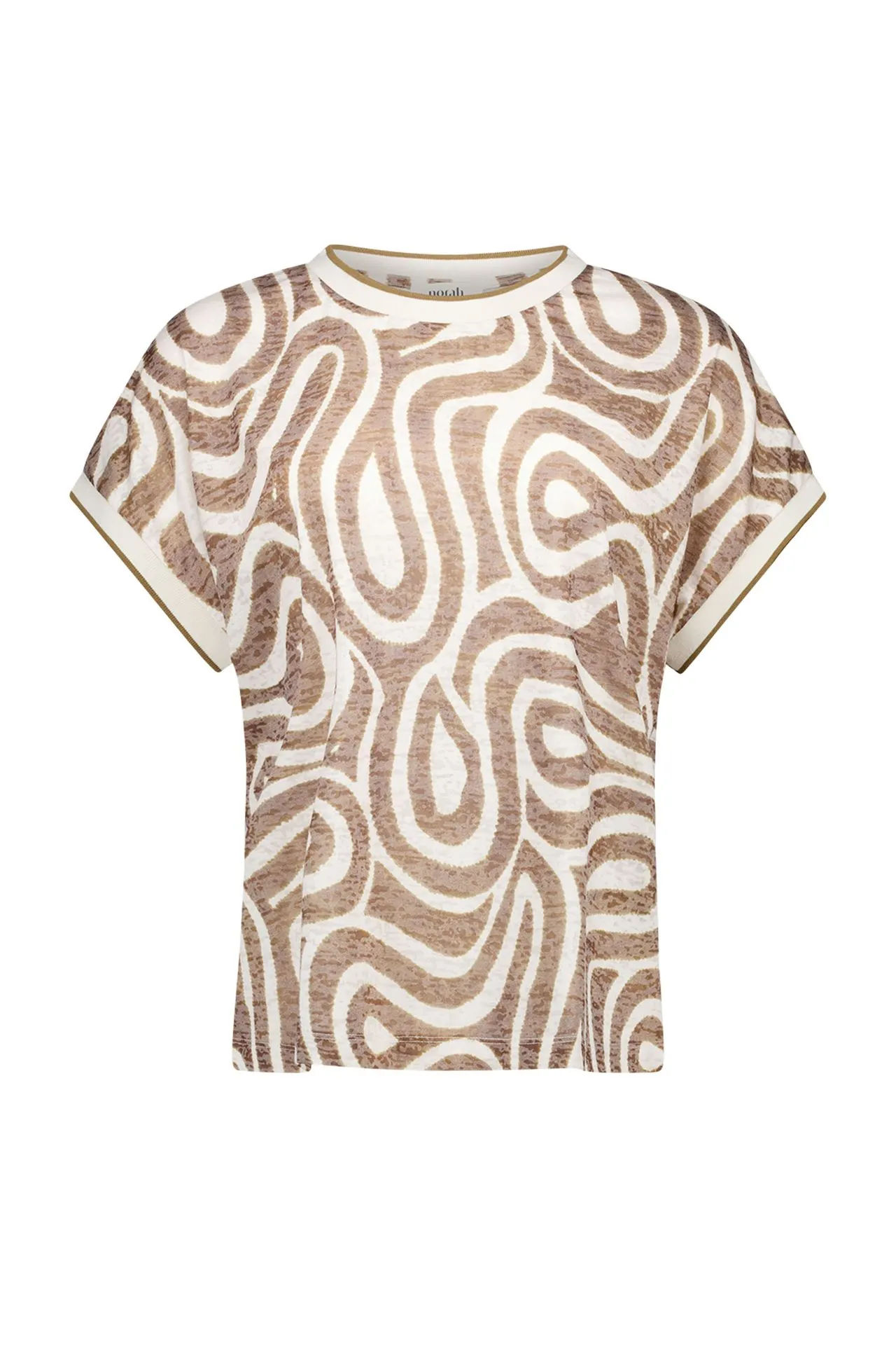 Bruin shirt met grafische print