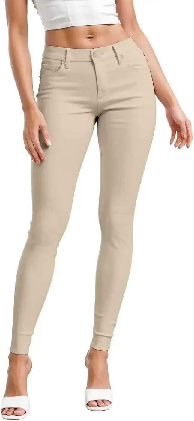 Hybrid & Company Womens Hyper Ultra Stretch Comfy Skinny Leg Work Casual Pants