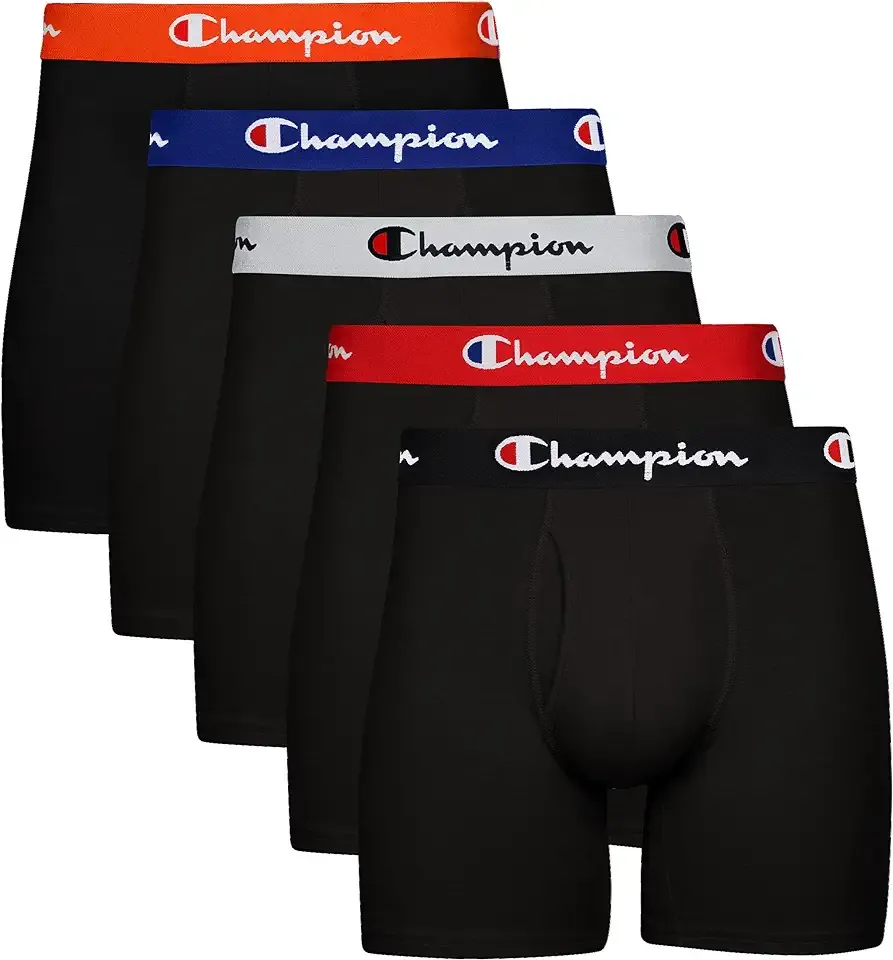 Men's Everyday Cotton Stretch Boxer Briefs- 5 Pack