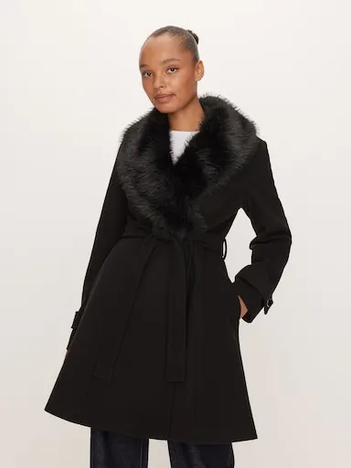DOTTI Aurora Fur Collar Coat