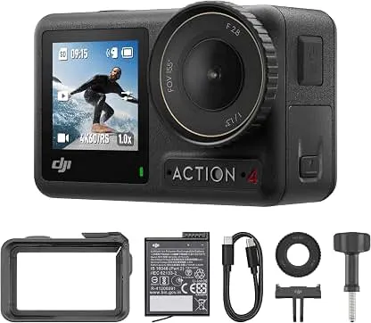 DJI Osmo Action 4 Essential Combo, Waterproof Action Ca…