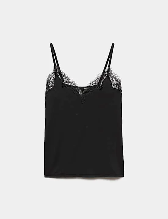 Modal Rich Thermal Vest Top with Cashmere