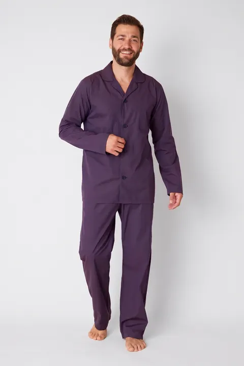 Pima Cotton Long-Sleeved Pajama Set