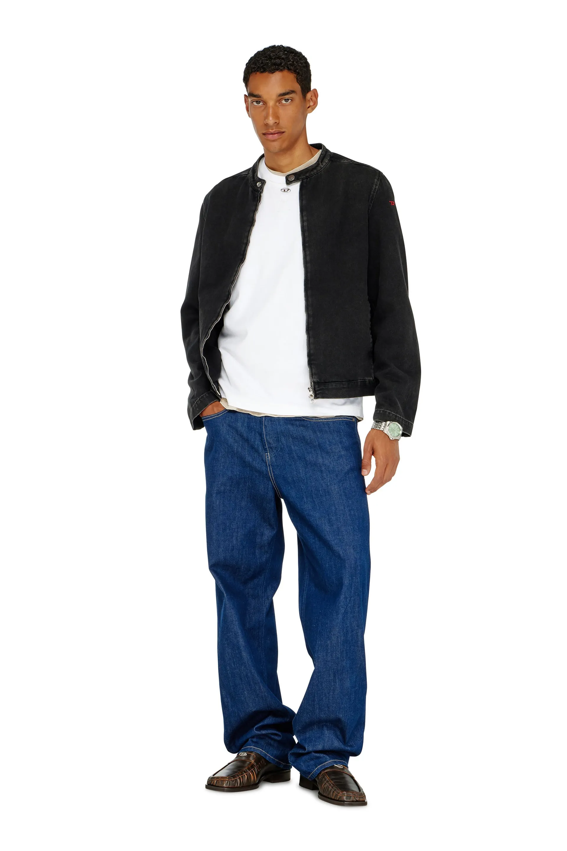 Regular T-shirt with crew neck and Oval D
