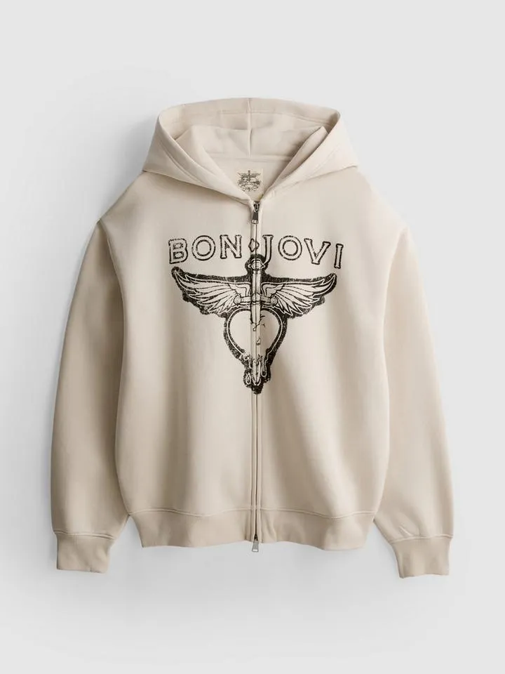 Sweat à capuche zippé Bon Jovi