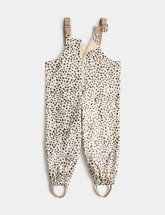 Dalmatian Print Shower Resistant Dungarees (2-8 Yrs)