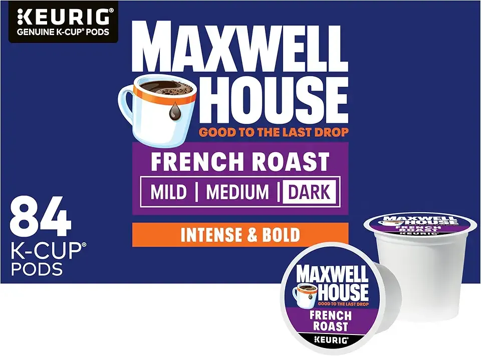 Maxwell House French Roast Dark Roast K-Cup Coffee Pods, 84 ct Box