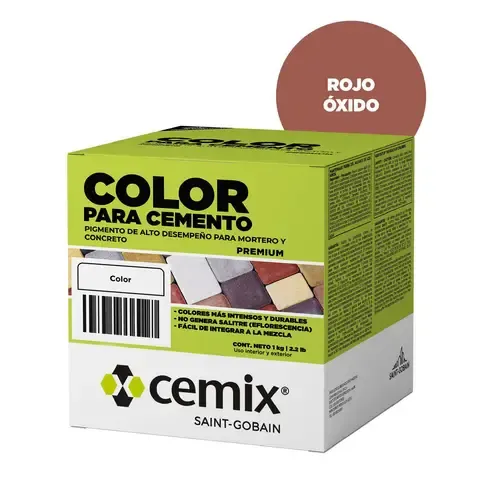 Aditivo Pigmentado Color para Cemento Premium - 1kg - Rojo