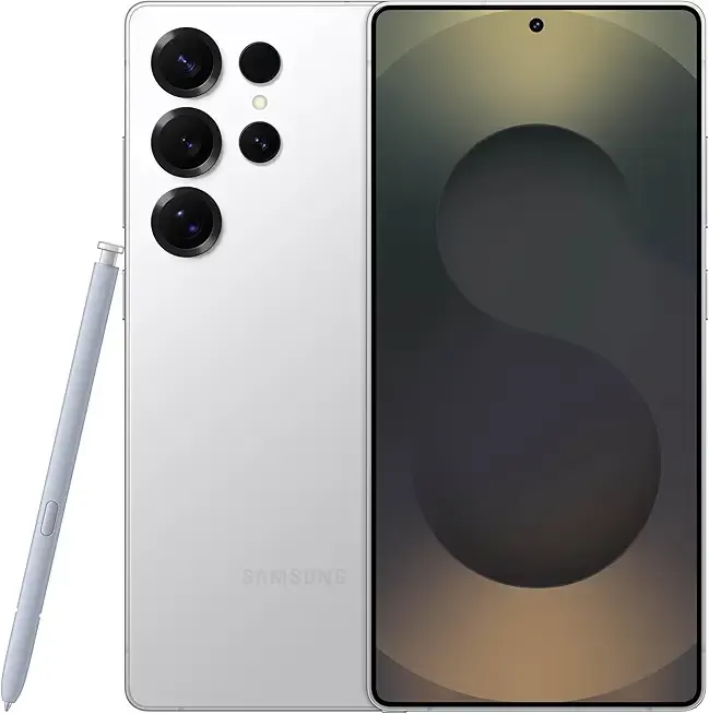 Galaxy S25 Ultra 512GB AI Smartphone, Unlocked Android, AI Night Mode Camera, Snapdragon 8 Elite Fast Processor, 5000mAh Battery, Built-in S Pen, 2025, US 1 Yr Warranty, Titanium Whitesilver