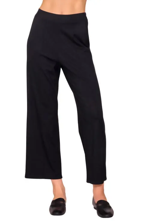 Knit Pintuck Ankle Pants