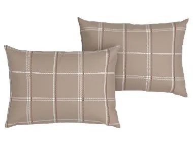 Taies d'oreiller en flanelle (marron)