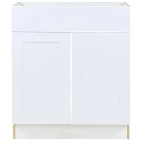Edson 30 in. W x 35 H x 25 D Assembled Kitchen Sink Base Cabinet, White (BS30)