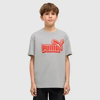 Puma Boys Essentials Logo Lab Relaxed Front Graphic Tshirt