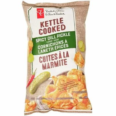 Spicy Dill Pickle Flavour Kettle Cooked Potato Chips