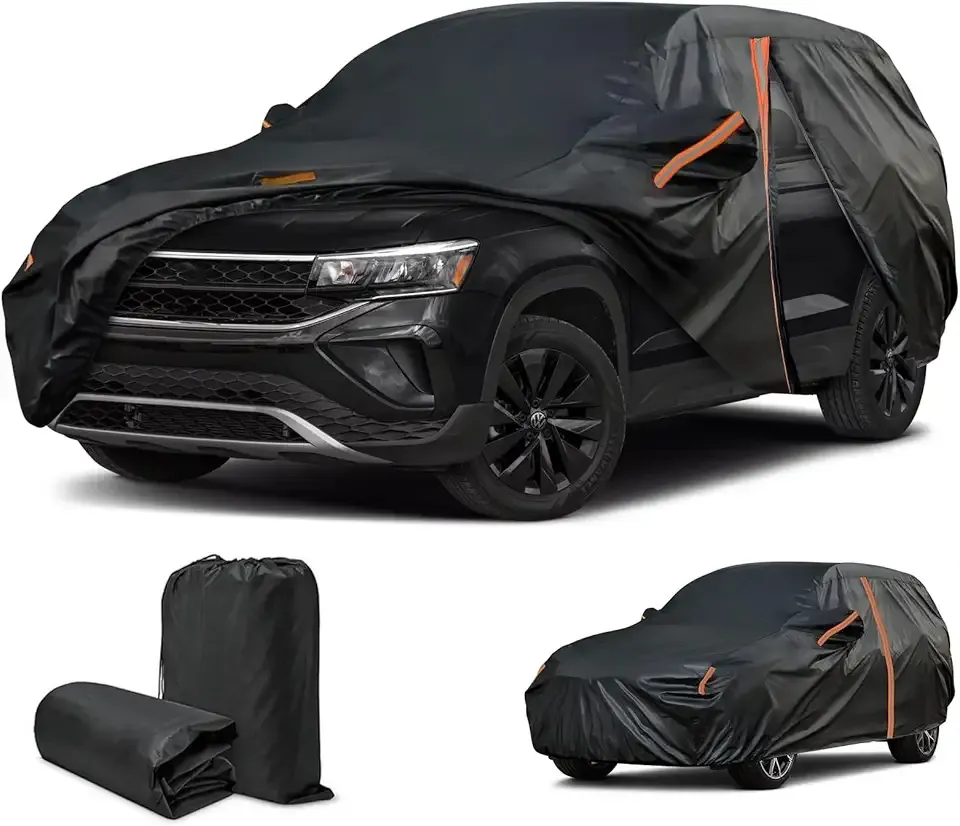 Cover for Volkswagen Taos, Cover for Taos, Custom Fit Taos Cover 2022-2025, Full Exterior Cover, Car Cover with Door Zipper/Windproof Bands/Reflective Strip,Outdoor Snow Car Cover Sun Dust Protection