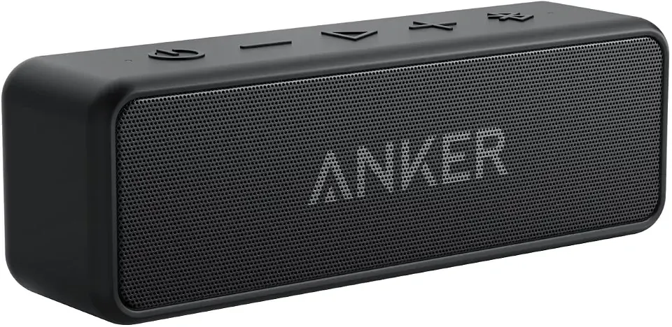 Anker soundcore 2 Portable Bluetooth Speaker, 24-Hour Playtime, IPX7