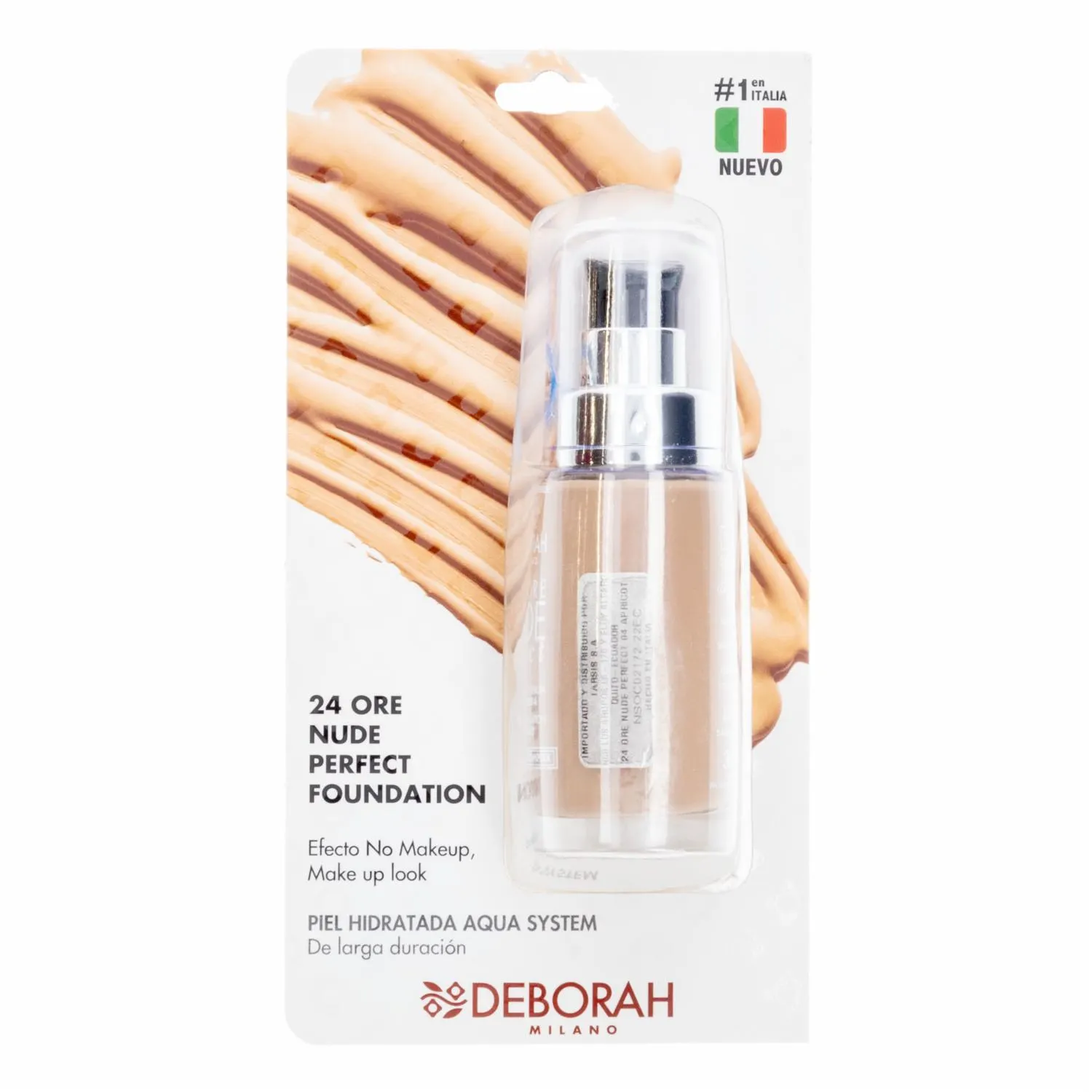 Base De Maquillaje 24 Ore Perfect Nude Found Apricot DEBORAH MILANO 30 Ml