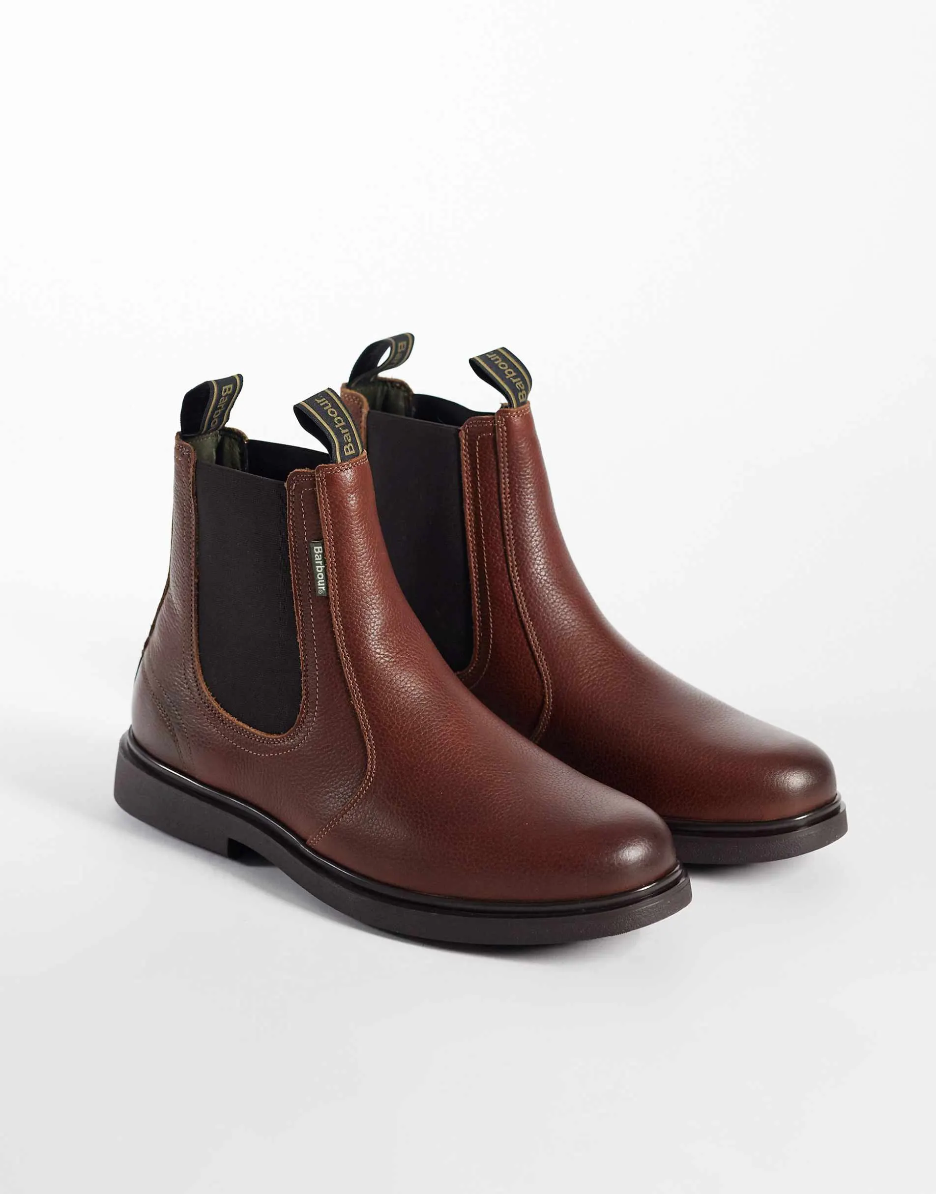 Barbour Hale leather wax chelsea boots in brown