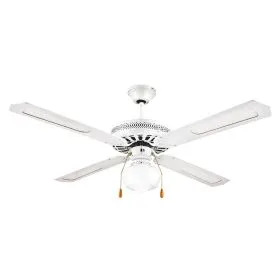 Ventilatore/lampadario a soffitto 4 pale Ø130cm bianco, Kooper