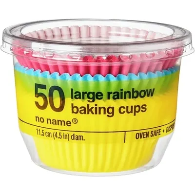 Large Rainbow Baking Cups 50 Pack