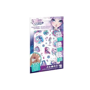 Jeu de maquillage avec assortiment de tatouages temporaires (modèle aléatoire)