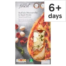 Tesco Finest Buf/Mozz And Basil Pesto Wdfired Pizza 220G