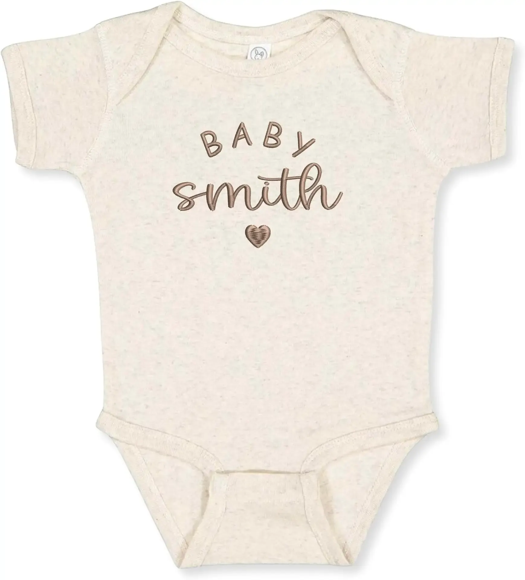 COUPLEHOODIES Personalized Baby Onesie Bodysuit – Custom Embroidery Gift for Pregnancy Reveal Baby Shower or First Grandchild