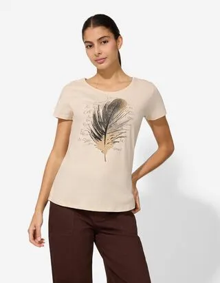 T-shirt - Stampa - Beige