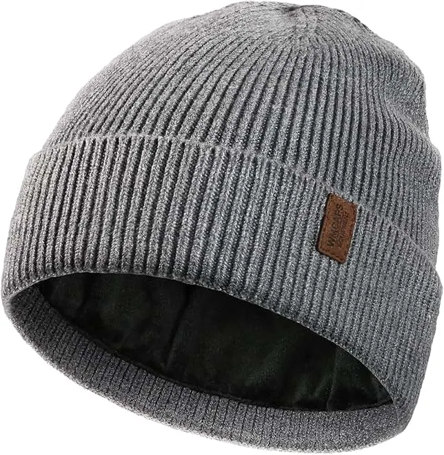 Wmcaps Winter Beanie for Men Women, Fleece Lined Beanie Soft Warm Knit Hat Ski Stocking Cuffed Cap