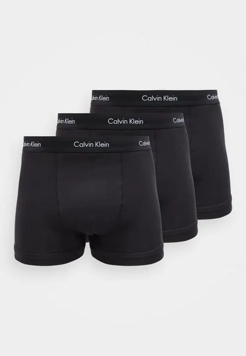 TRUNK COTTON STRETCH 3 PACK - Boksershorts - black