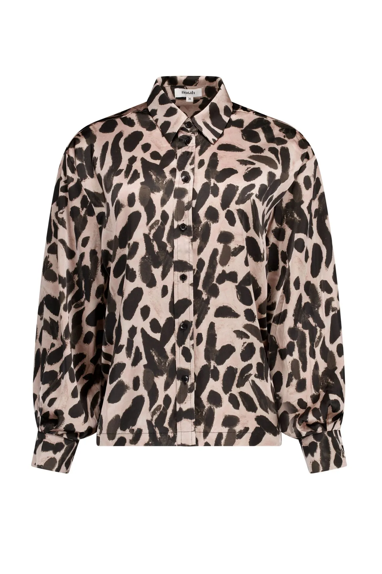 Bruine satijnen blouse